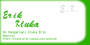 erik kluka business card